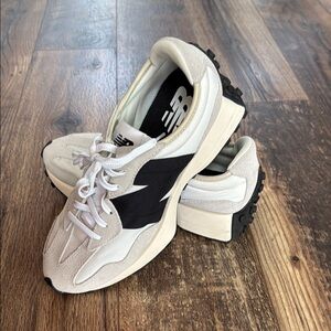 New Balance White and Black Sneakers